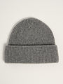 Bonnet côtelé - Gris clair