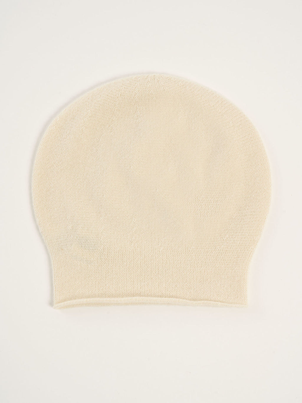 Bonnet steppes mixte, en cachemire blanc  – vue de dessus