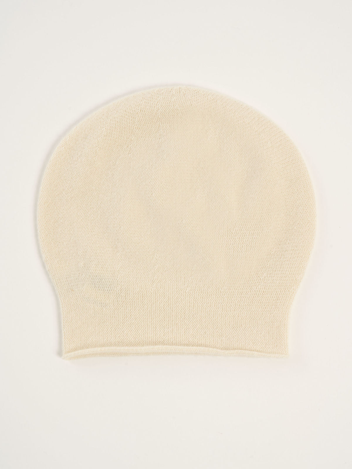 Bonnet steppes mixte, en cachemire blanc  – vue de dessus
