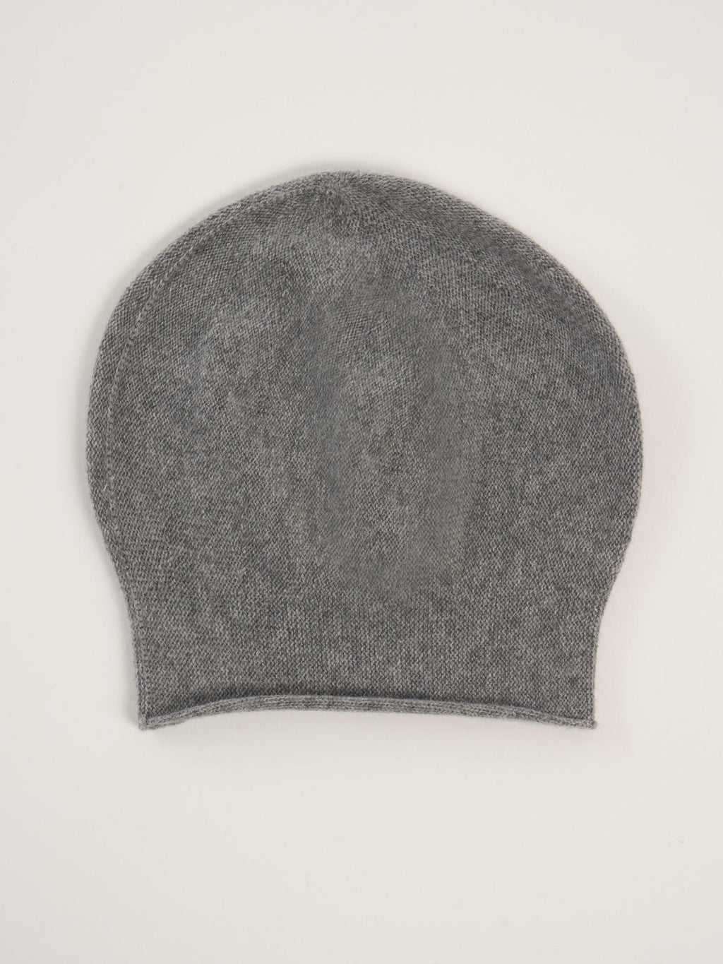 Bonnet steppes mixte, en cachemire gris moyen  – vue de dessus
