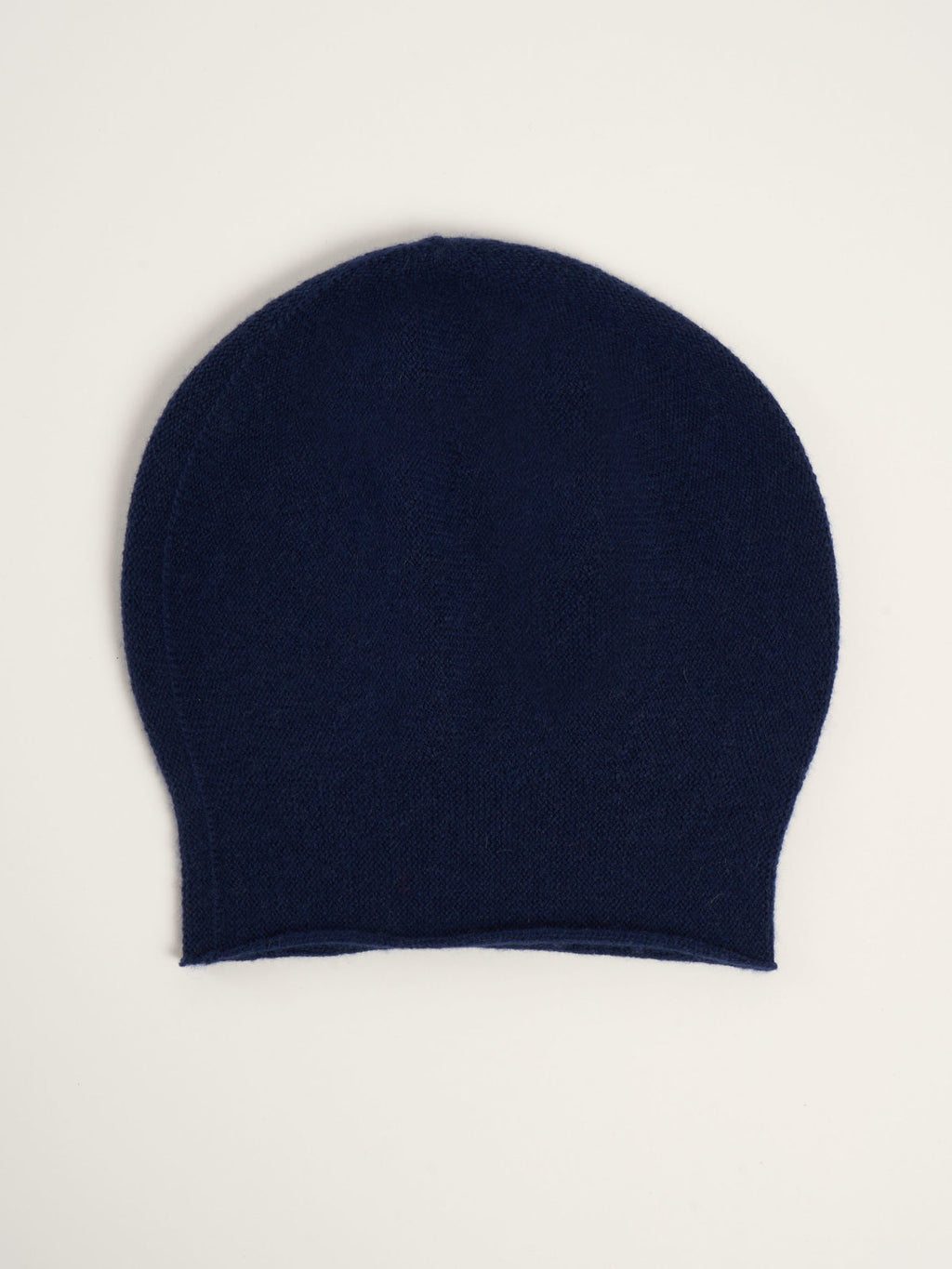 Bonnet steppes mixte, en cachemire marine  – vue de dessus