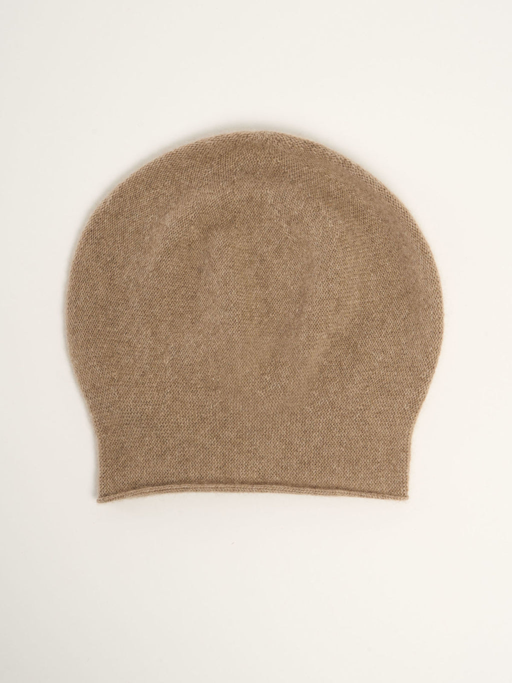 Bonnet steppes mixte, en cachemire marron  – vue de dessus