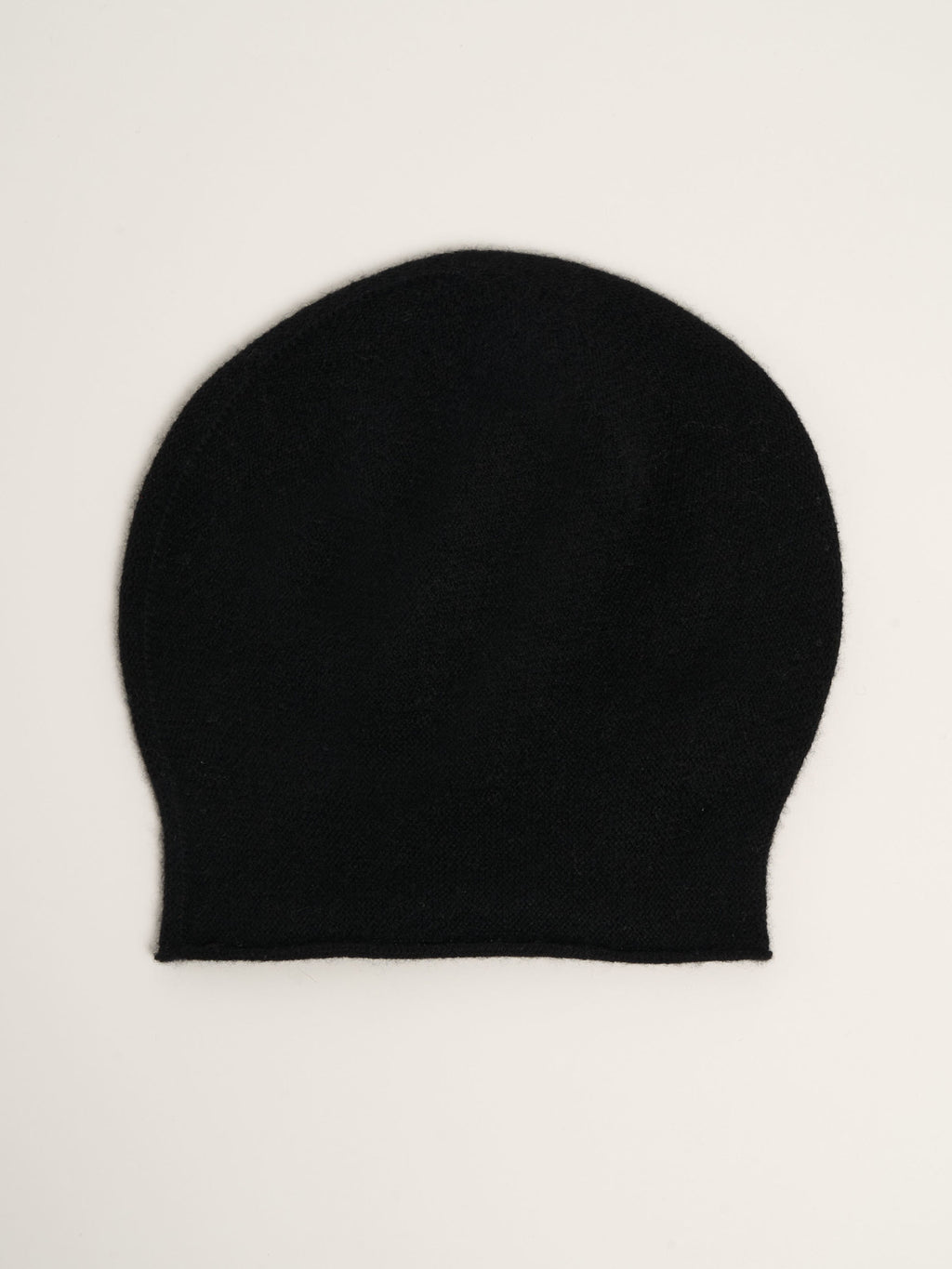 Bonnet steppes mixte, en cachemire noir  – vue de dessus