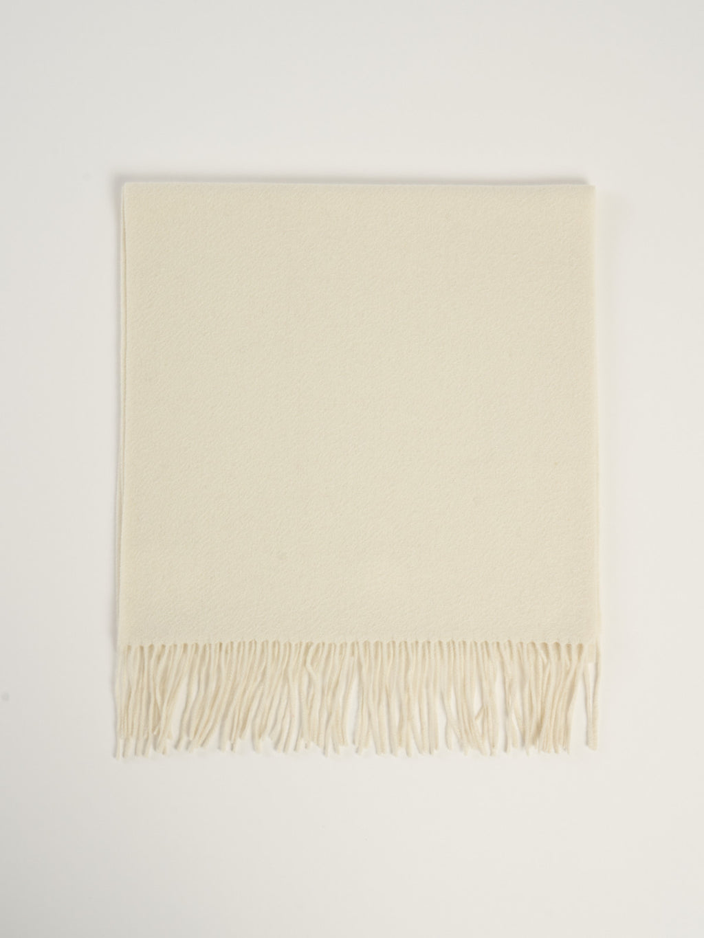 Echarpe classique mixte, en cachemire blanc  – vue de dessus