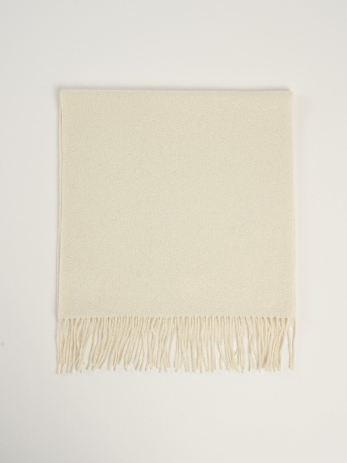 Echarpe classique mixte, en cachemire blanc  – vue de dessus
