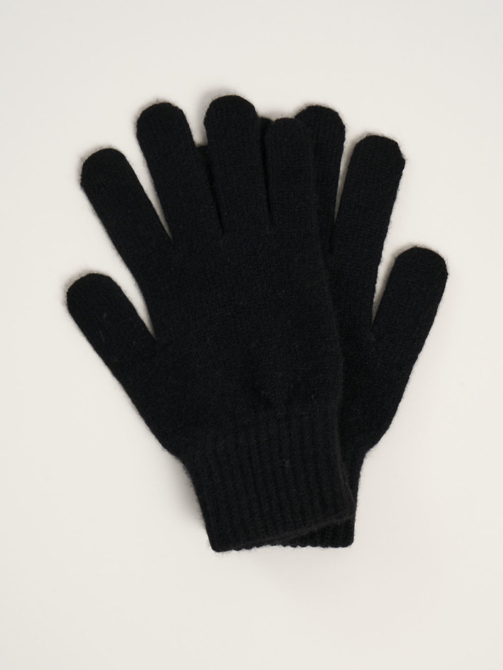 Gants classiques pour femme, en cachemire noir  – vue de dessus