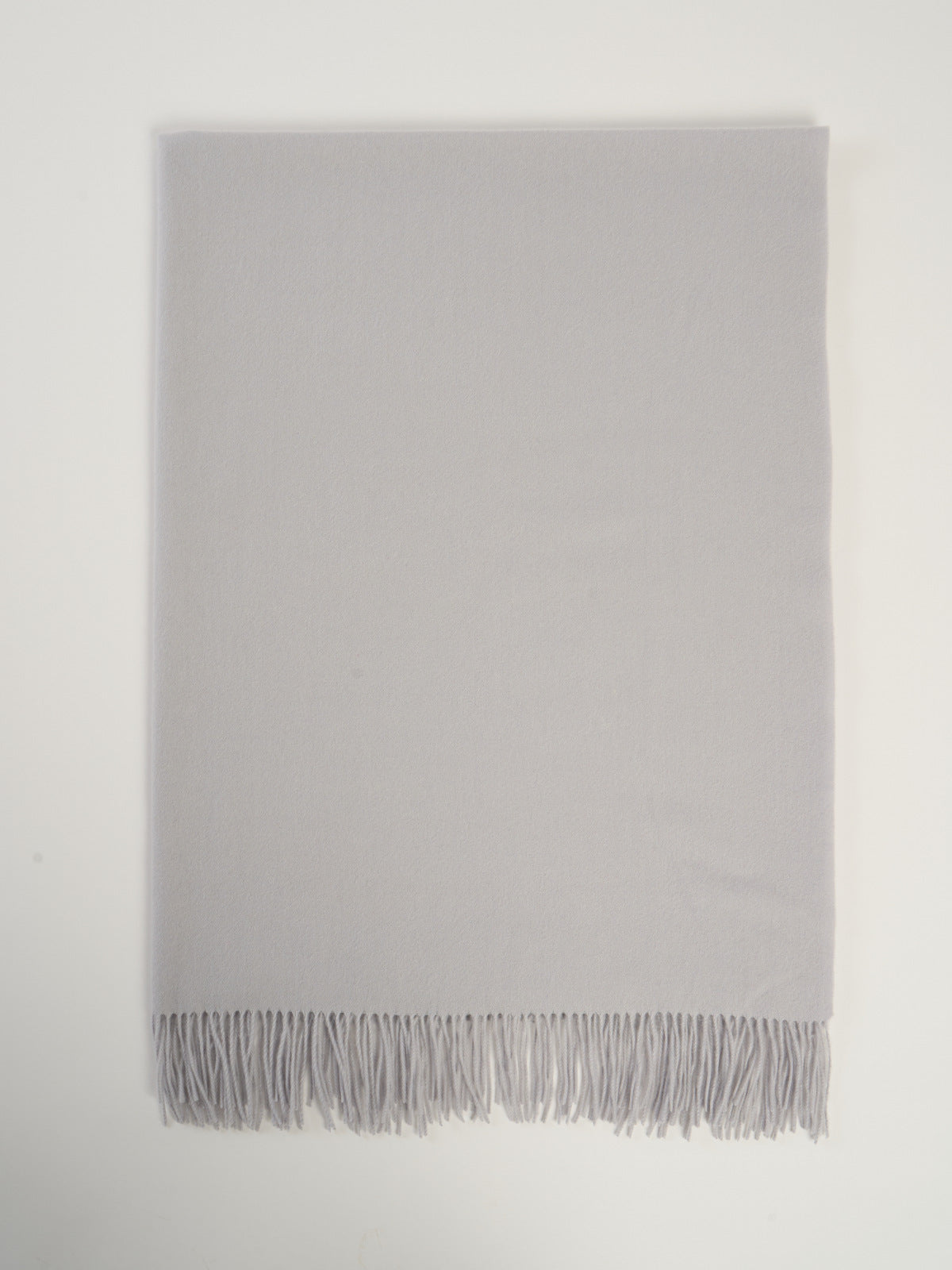Plaid classique en cachemire gris  – vue de dessus