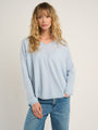 Pull col V loose - Bleu clair
